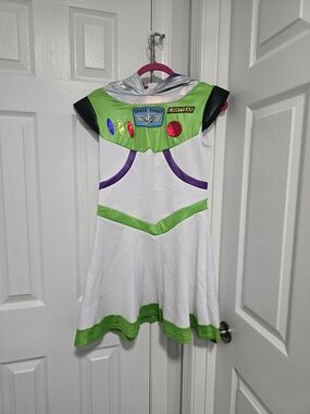 Buzz Lightyear Inspired Dress - White, Green & Purple